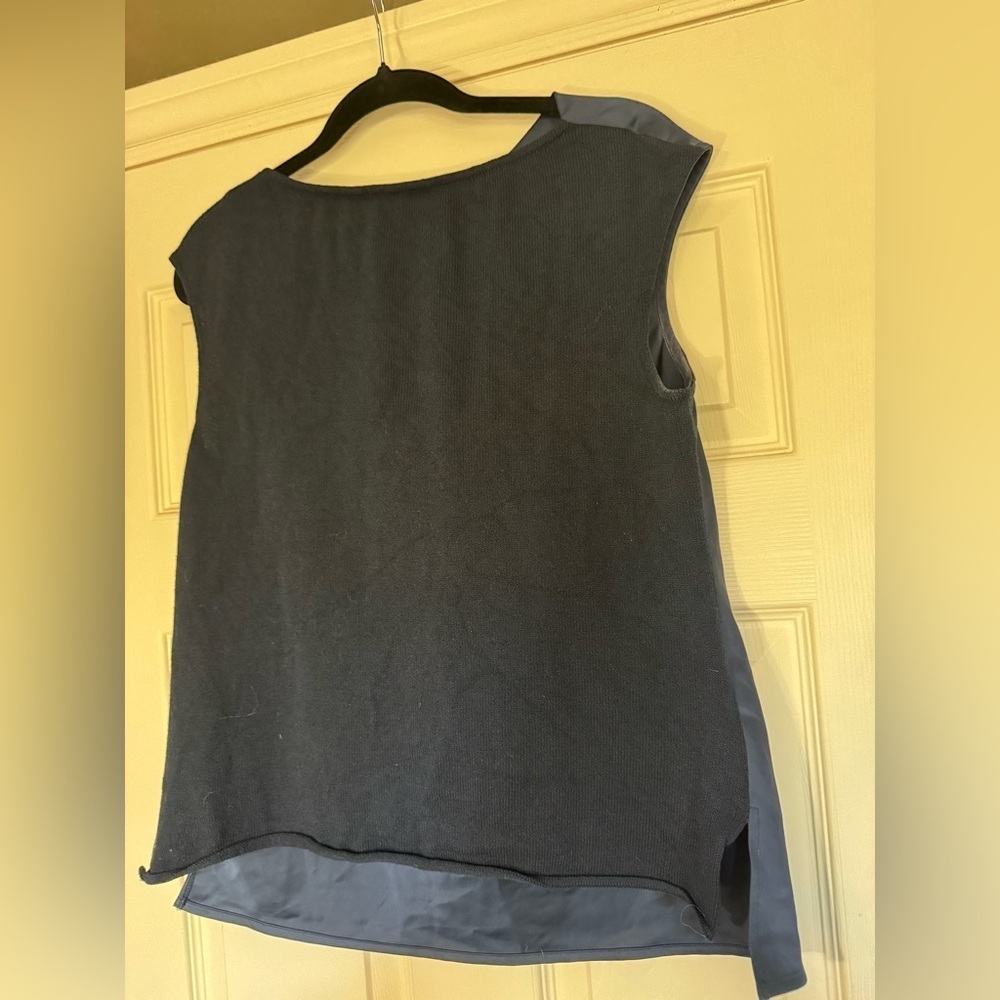 St John Cowl Neck Satin Knit Blouse - Picture 3 of 5